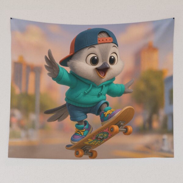 Item preview, Skater Tufted Titmouse designed and sold by Sillytoe.