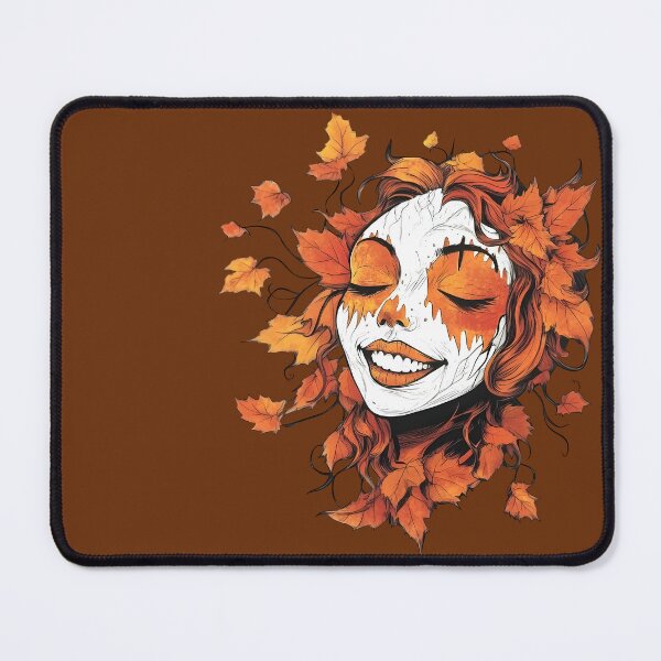 Item preview, Halloween 7 - Smiling Autumn Spirit Leaf Portrait designed and sold by NikaNavi.