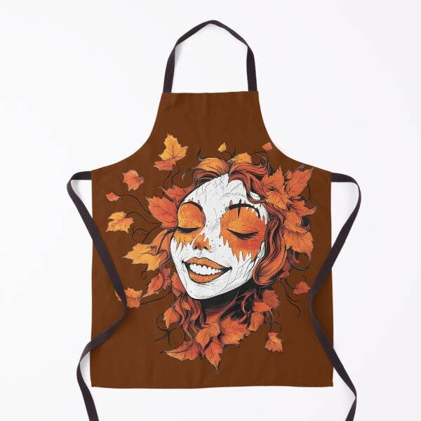 Item preview, Halloween 7 - Smiling Autumn Spirit Leaf Portrait designed and sold by NikaNavi.