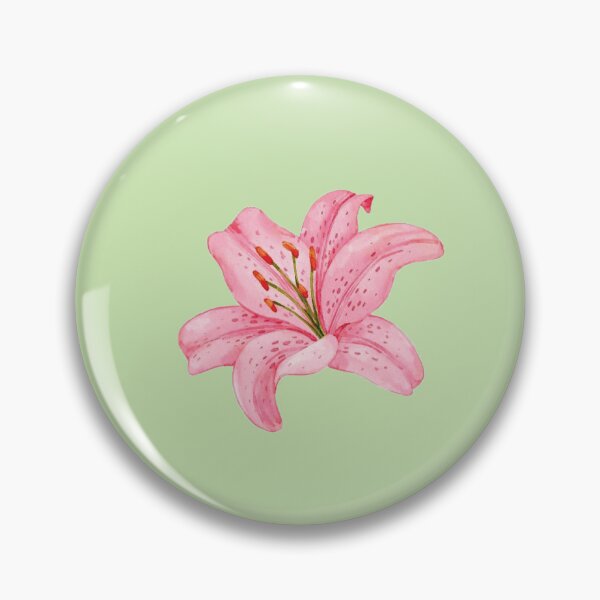 Item preview, Pink Lily on Green Botanical Aesthetic designed and sold by Islabonita..