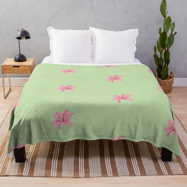 Item preview, Pink Lily on Green Botanical Aesthetic designed and sold by Islabonita..