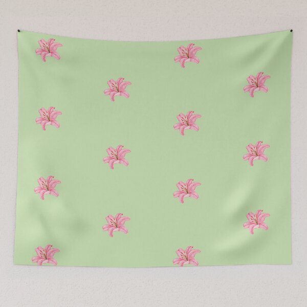 Item preview, Pink Lily on Green Botanical Aesthetic designed and sold by Islabonita..