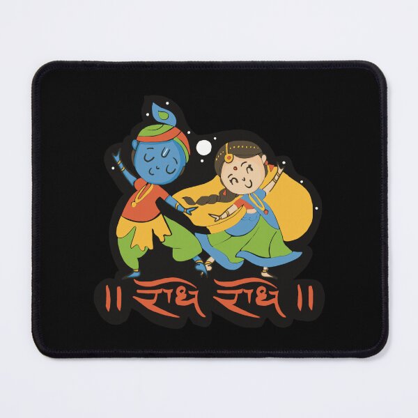 Item preview, Radhe Radhe | Hindi Greeting | Cute| Radha Krishna art designed and sold by geetasadashivan.