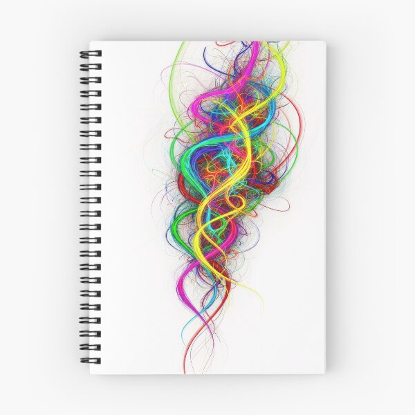 Aperçu de l'œuvre Flux fractal vibrant de brins de couleur créée et vendue par PixorStudio.
