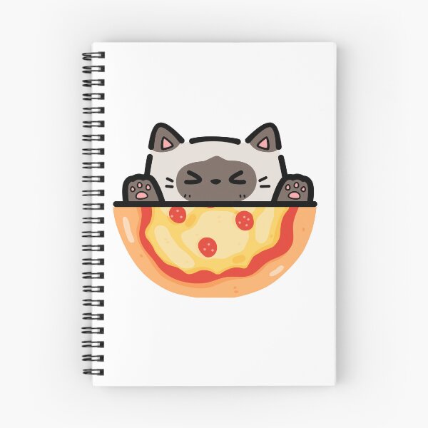Item preview, Pizza loving Siamese Cat designed and sold by ValsCrazyCats.