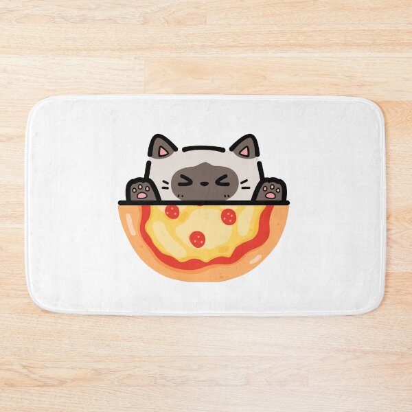 Item preview, Pizza loving Siamese Cat designed and sold by ValsCrazyCats.