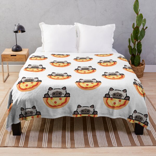 Item preview, Pizza loving Siamese Cat designed and sold by ValsCrazyCats.