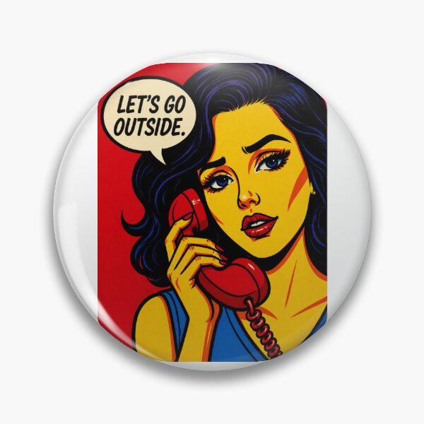 Item preview, Let’s Go Outside Pop Art Girl – Retro Comic Phone Aesthetic designed and sold by SabraDD.