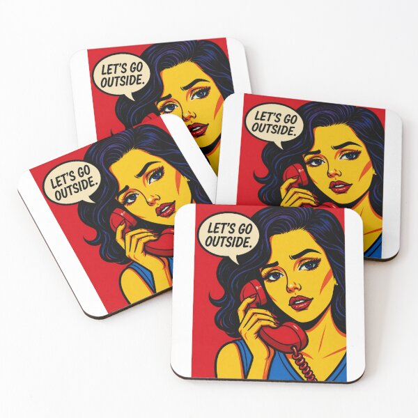 Item preview, Let’s Go Outside Pop Art Girl – Retro Comic Phone Aesthetic designed and sold by SabraDD.
