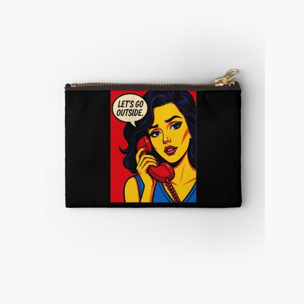 Item preview, Let’s Go Outside Pop Art Girl – Retro Comic Phone Aesthetic designed and sold by SabraDD.