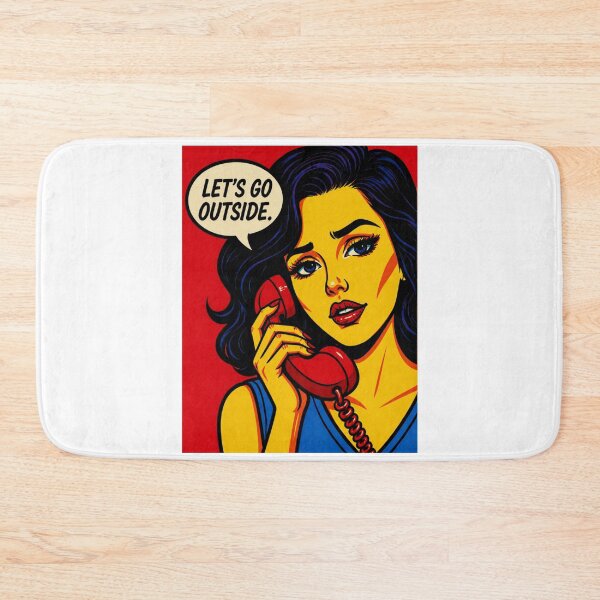 Item preview, Let’s Go Outside Pop Art Girl – Retro Comic Phone Aesthetic designed and sold by SabraDD.