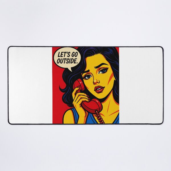 Item preview, Let’s Go Outside Pop Art Girl – Retro Comic Phone Aesthetic designed and sold by SabraDD.