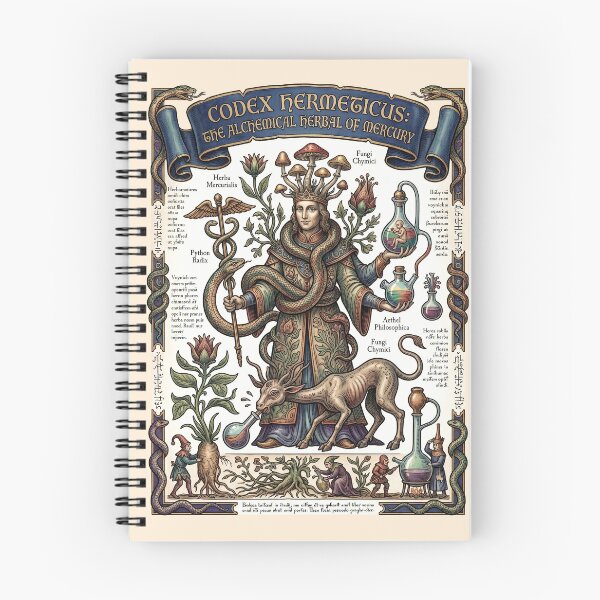 Item preview, Alchemist Brewing Potions Codex Herbaricus Illustration designed and sold by TeeARTHY.