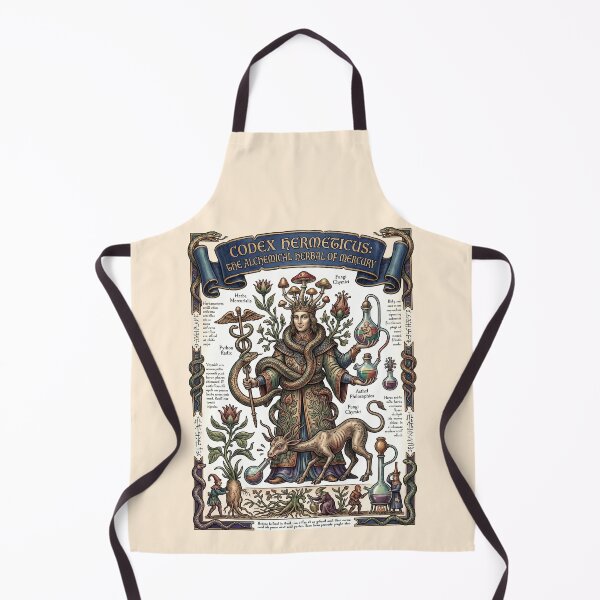Item preview, Alchemist Brewing Potions Codex Herbaricus Illustration designed and sold by TeeARTHY.
