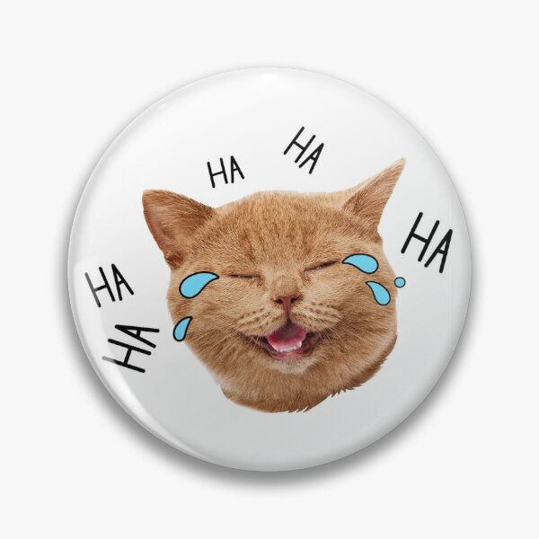 Item preview, Funny Laughing Cat Meme – Cute Crying Laugh Emoji Cat Sticker | HA HA Cat Aesthetic designed and sold by Mad World Creations.