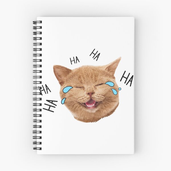 Item preview, Funny Laughing Cat Meme – Cute Crying Laugh Emoji Cat Sticker | HA HA Cat Aesthetic designed and sold by Mad World Creations.