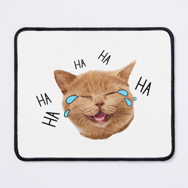 Item preview, Funny Laughing Cat Meme – Cute Crying Laugh Emoji Cat Sticker | HA HA Cat Aesthetic designed and sold by Mad World Creations.