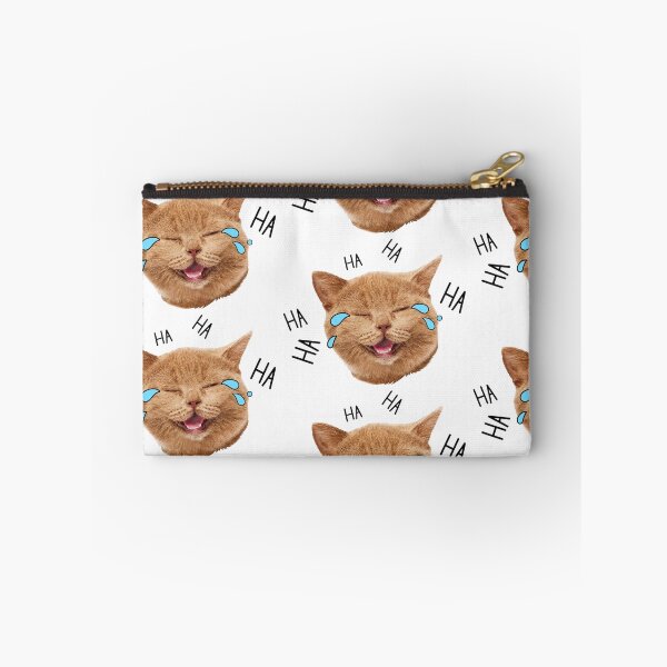 Item preview, Funny Laughing Cat Meme – Cute Crying Laugh Emoji Cat Sticker | HA HA Cat Aesthetic designed and sold by Mad World Creations.