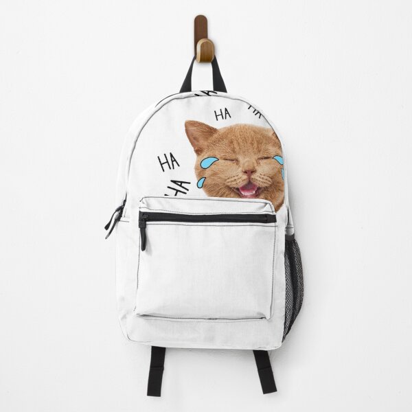 Item preview, Funny Laughing Cat Meme – Cute Crying Laugh Emoji Cat Sticker | HA HA Cat Aesthetic designed and sold by Mad World Creations.