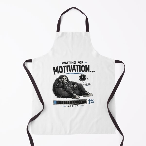 Item preview, Funny Waiting for Motivation T-Shirt | Lazy Mood Meme | Procrastination Humor | Relatable Aesthetic Skull Design designed and sold by LOLKart.