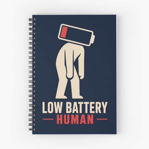 Item preview, Low Battery Human Minimal Tech Humor Design designed and sold by Creative_Canvas.