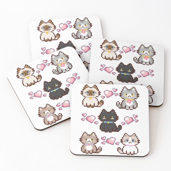 Item preview, Pixel cats designed and sold by ValsCrazyCats.