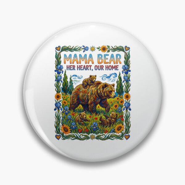 Item preview, Mother Bear Cradling Cubs Bluebell Forest designed and sold by TeeARTHY.