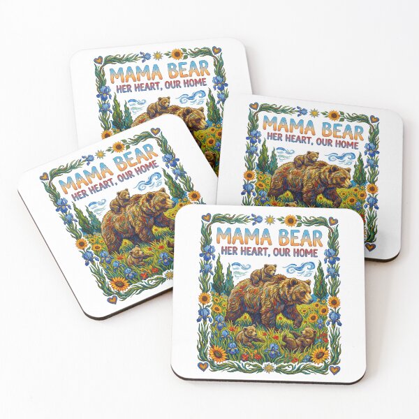Item preview, Mother Bear Cradling Cubs Bluebell Forest designed and sold by TeeARTHY.