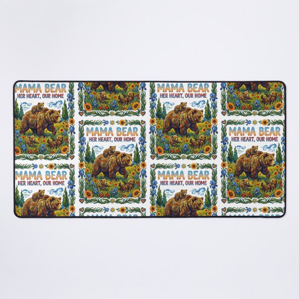 Item preview, Mother Bear Cradling Cubs Bluebell Forest designed and sold by TeeARTHY.