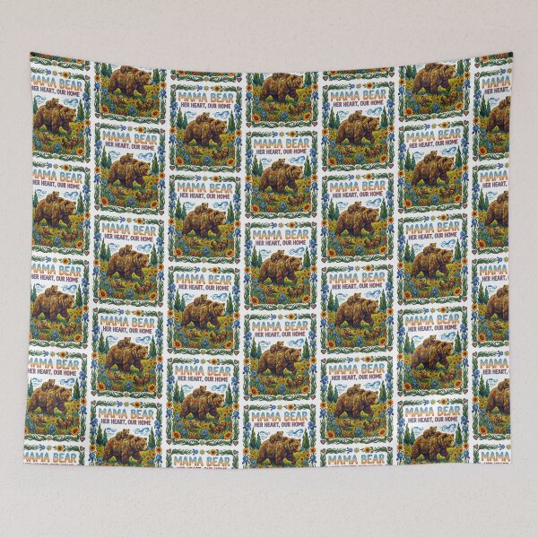 Item preview, Mother Bear Cradling Cubs Bluebell Forest designed and sold by TeeARTHY.