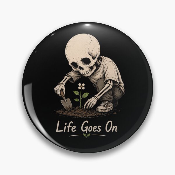 Item preview, Still Growing Skull T-Shirt | Life Goes On Quote | Dark Aesthetic Sad But Strong Design | Deep Meaning Motivational Tee designed and sold by LOLKart.