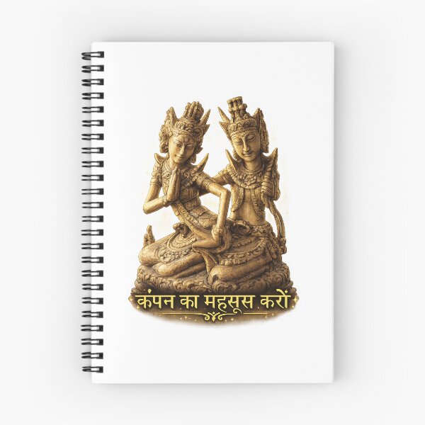 Artikelvorschau, Spirituelle Meditationsstatue, Hindi-Zitat, Vibrationskunst-T-Shirt entworfen und verkauft von FEEL GOOD CLUB DESIGNS.