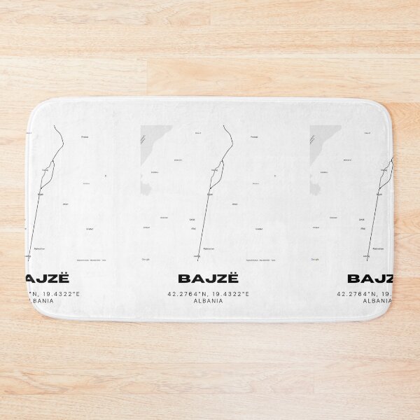 Item preview, Bajzë Albania Map Poster | Minimalist City Map Art | Modern Travel Print designed and sold by RM-Journey.