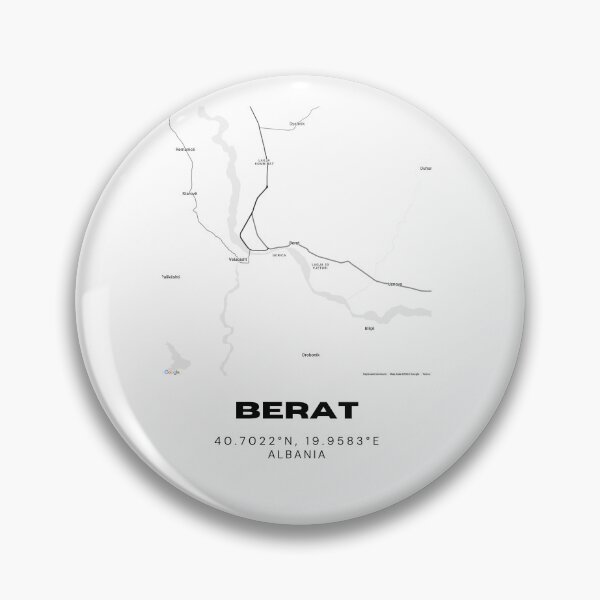 Item preview, Berat Albania Map Poster | Minimalist City Map Art | UNESCO City Travel Print designed and sold by RM-Journey.
