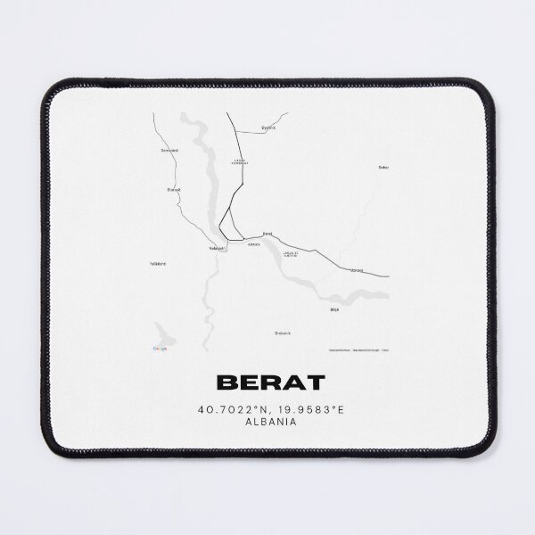 Item preview, Berat Albania Map Poster | Minimalist City Map Art | UNESCO City Travel Print designed and sold by RM-Journey.