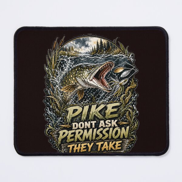 Item preview, Fishing Fanatic Design Pike Don’t Ask Permission They Take designed and sold by fantasticdesign.