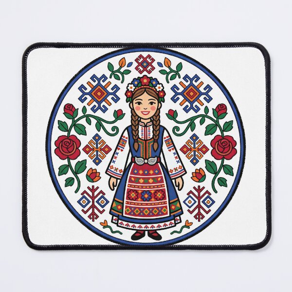Item preview, Bulgarian Woman Traditional Dress Floral Embroidery designed and sold by TeeARTHY.
