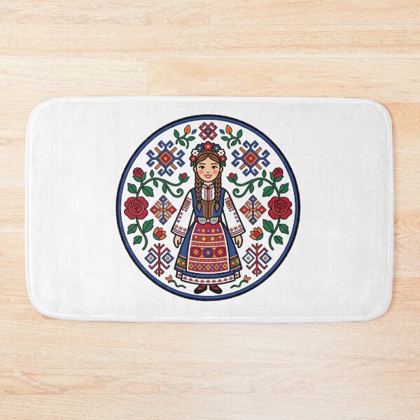 Item preview, Bulgarian Woman Traditional Dress Floral Embroidery designed and sold by TeeARTHY.