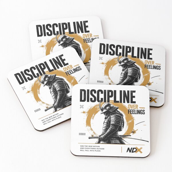 Item preview, Discipline Over Feelings – Samurai Mindset Bold Graphic Design --- Light version| NDX designed and sold by NDX9.