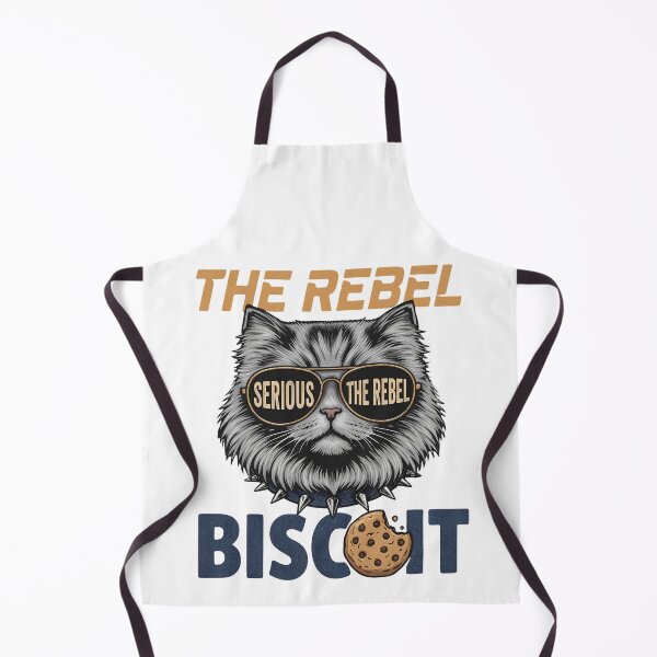 Item preview, The Rebel Biscuit - Serious Rebel Cat Retro Vintage Illustration designed and sold by Majnon8bp.