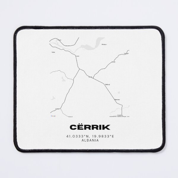 Item preview, Cërrik Albania Map Art | Minimalist Street Map Poster | Modern Travel Decor designed and sold by RM-Journey.