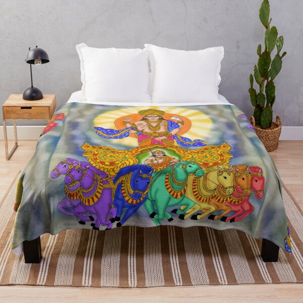 Item preview, Surya Dev Spiritual Design – Hindu Solar God Art Illustration designed and sold by Harshit_Digital_Arts.