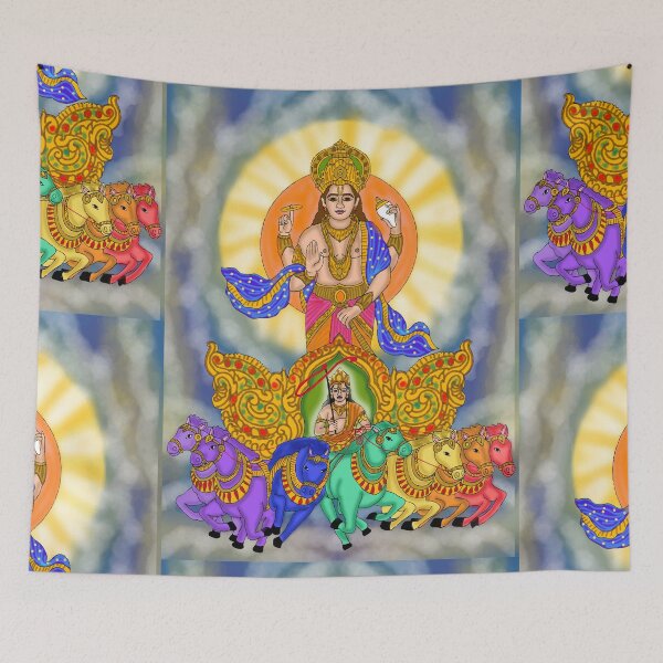 Item preview, Surya Dev Spiritual Design – Hindu Solar God Art Illustration designed and sold by Harshit_Digital_Arts.