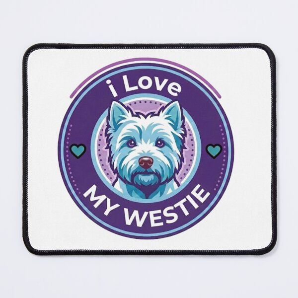 Item preview, I Love My Westie Colorful Dog Art Portrait West Highland White Terrier designed and sold by Prints by Mat.