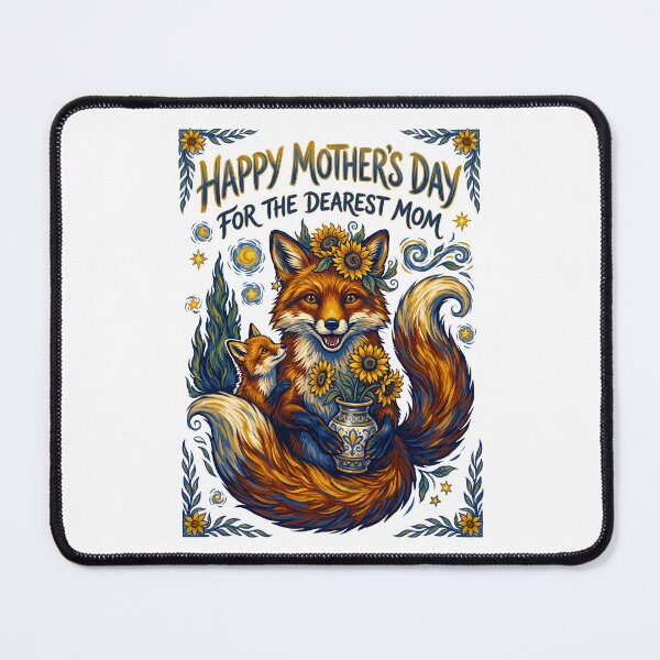 Item preview, Mother Fox With Kit Starry Night Sky designed and sold by TeeARTHY.