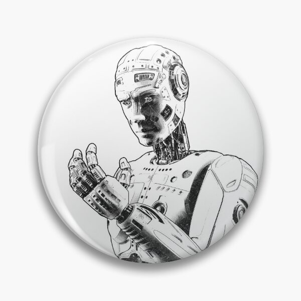 Item preview, Self-Aware Android Dark Sci-Fi Robot Portrait designed and sold by Ghoul Enterprises.