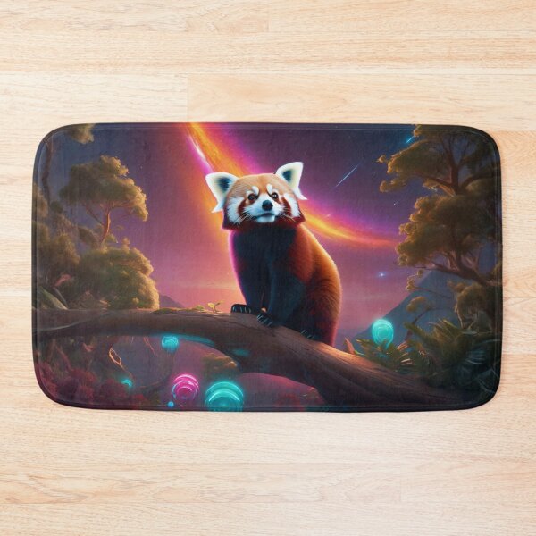 Item preview, Majestic Red Panda on Branch Under Aurora Sky designed and sold by CASASIS_MERCH.