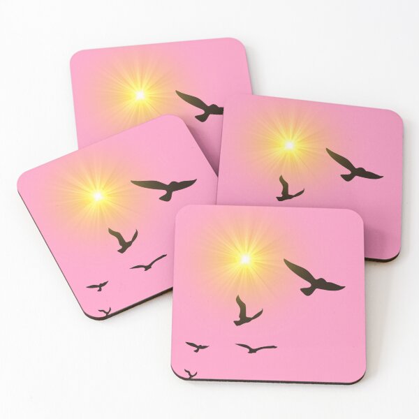 Item preview, Peaceful Flight in pink sky  designed and sold by AzusaLou.