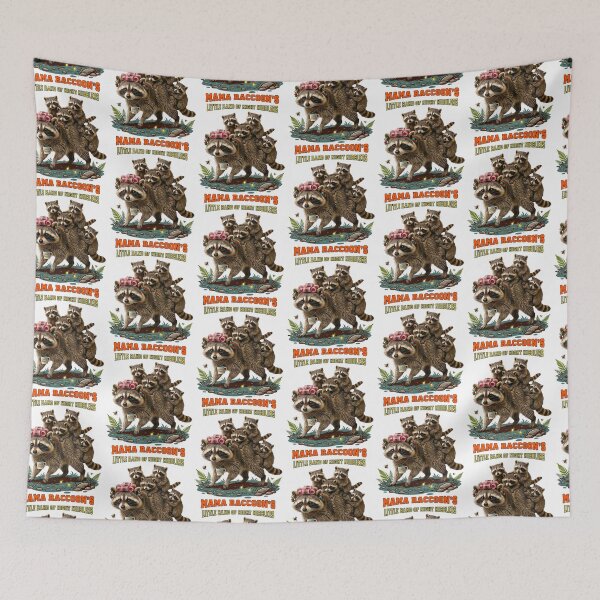 Item preview, Mother Raccoon With Cubs Night Nibblers designed and sold by TeeARTHY.