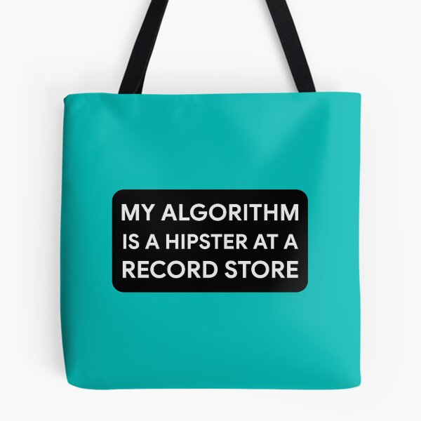 Aperçu de l'œuvre Mon algorithme est un hipster dans un magasin de disques. créée et vendue par Analog Threads & Goods.